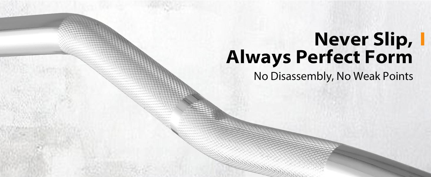 MIKOLO Pre-Loaded EZ Curl Bar - PVC Fixed Barbell Set for Strength Training & Weightlifting