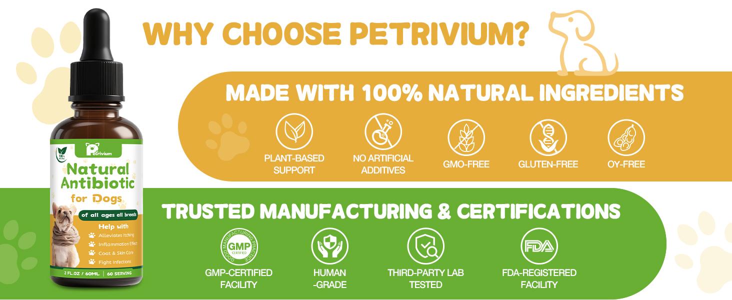 Petrivium Allergy & Itch for Dogs,Dental cleaning powder,32-in-1 Mutivitamin,Probiotic Chews,Turkey tail mushroon, powder,Hip&Joint chews,Natural drops for dog