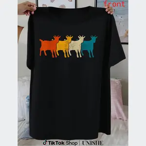 Farm Animal Retro Goat Shirt – 100% Cotton Vintage Casual Tee