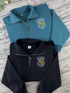 Resident Evil Embroidered zip quarter, Umbrella Corporation  Leon Kennedy, Horror Game Merch, Gamer Gift