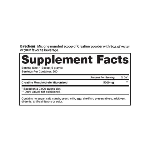 Dragon Pharma Creatine Monohydrate Essentials - Natural Supplement for Muscle Workout