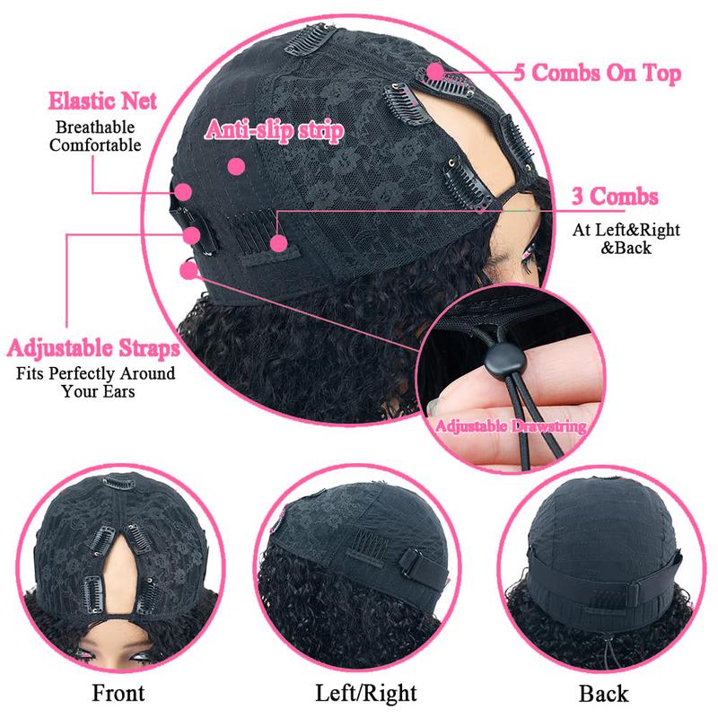 Tahikie 250% Density V Part Yaki Loose Body Wave Wigs No Leave Out Real Human Hair For Women Wear&Go Upgrade U Part Wig Natural Black Brazilian Hair #TikTokShopHolidayHaul