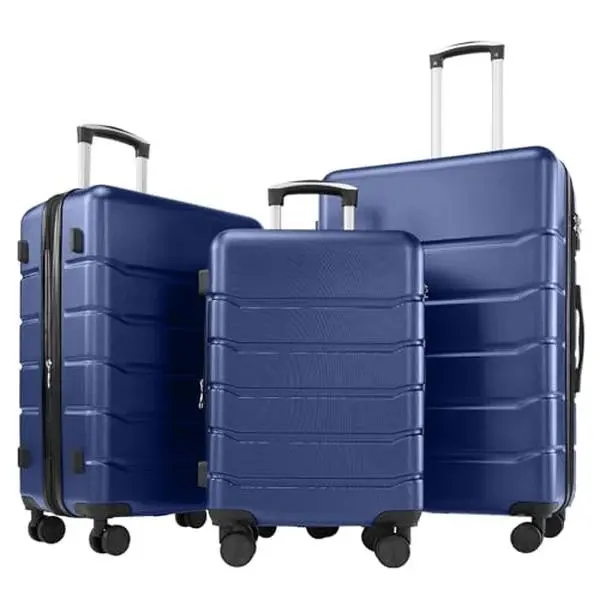 【Summer Sale】Travel Luggage, 20"/24"/28" Hardshell ABS Suitcase with Double Spinner Wheels, Lightweight Expandable Rolling Luggage with TSA Lock, Hardshell Abs Luggage