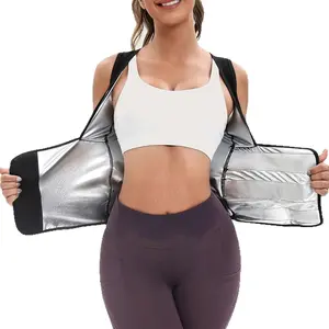 Adjustable Sauna Vest for Women - Slimming Waist Trainer with Velcro Fit Sweat Enhancer for Tummy Control & Workout Recovery Plain Design