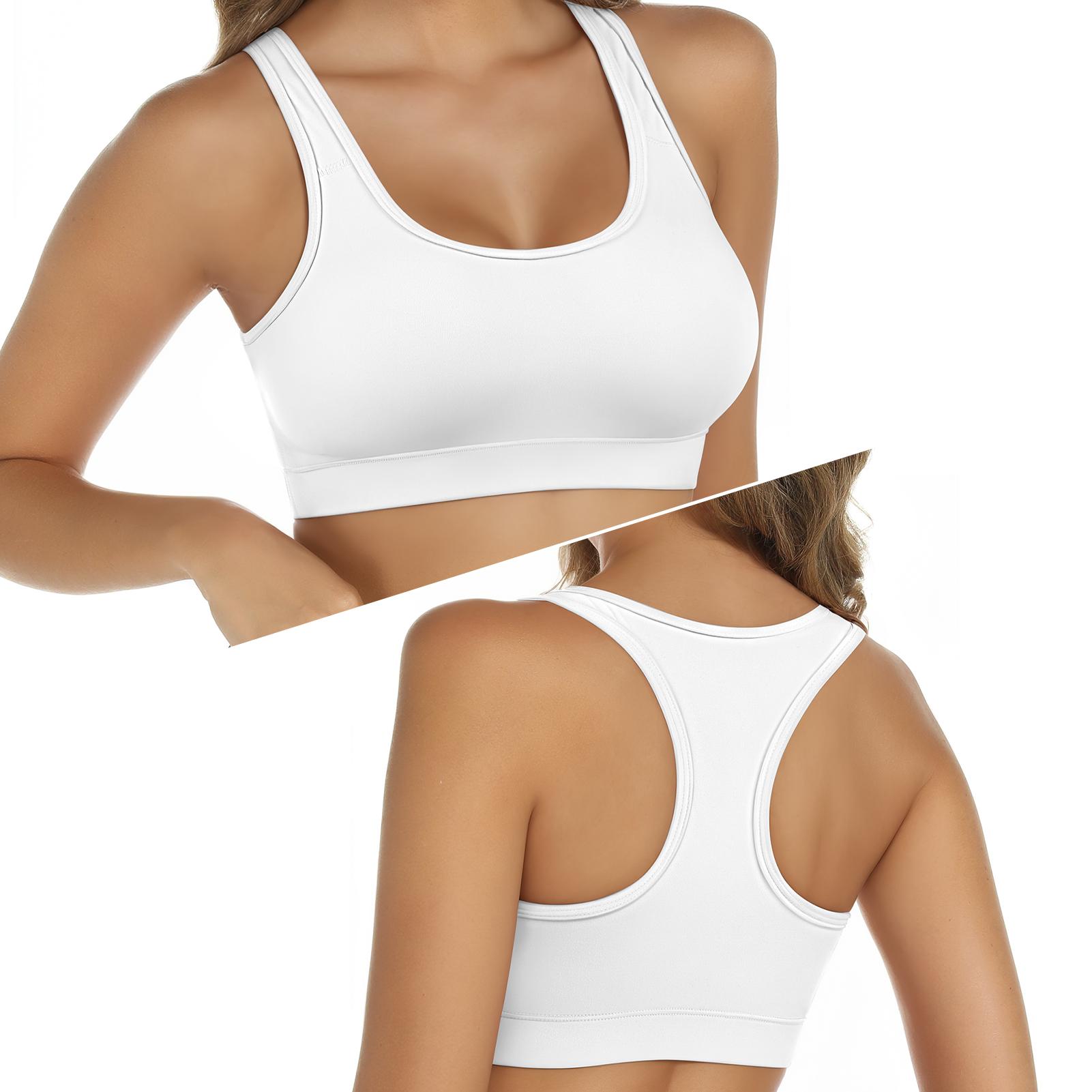 Womens Seamless Ribbed Longline High Neck Sports Bra - Racerback Padded Slim Fit Crop Tank Top with Built in Bra Black