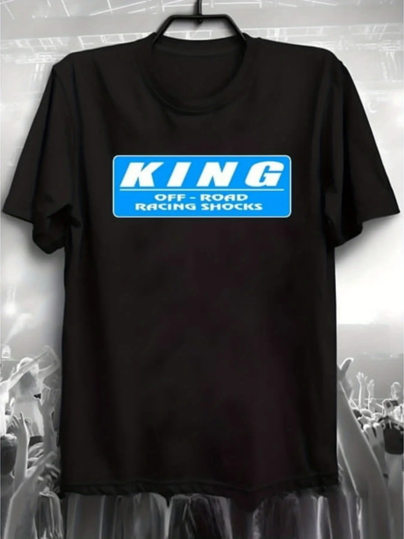 KING Off-Road Racing Shocks T-Shirt for Men & Women (S-5XL) - Retro Off-Road Absorber Graphic, Lightweight Breathable Black Tee, Unisex Casual Outdoor Adventure Shirt for Motorsports Events & Casual Attire