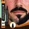 SILLKVA 4-Micro-Tip Beard Filler Pen Kit (5ml) - Unscented Men’s Facial Coloring & Shaping Tool with Brush, Comb, Waterproof, Sweatproof, Smudgeproof Classic Black, Instant Patchy Beard Fix, Stroke Apply, Flawless Blend Long-Lasting Natural Finish