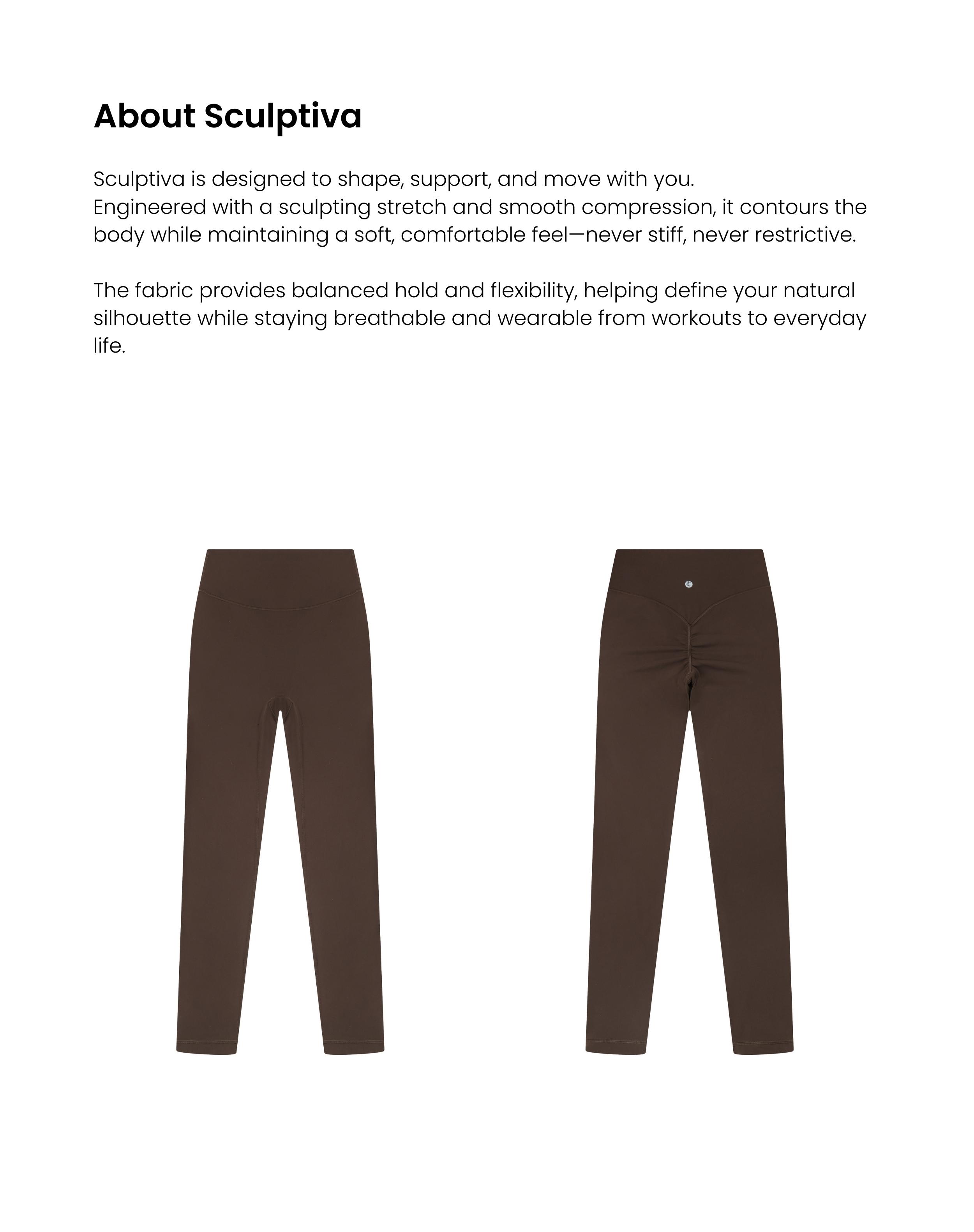 Colorfulkoala Sculptiva Hidden Scrunch Leggings for Women, No Front Seam Butt-Lifting Yoga Pants with Tummy Control