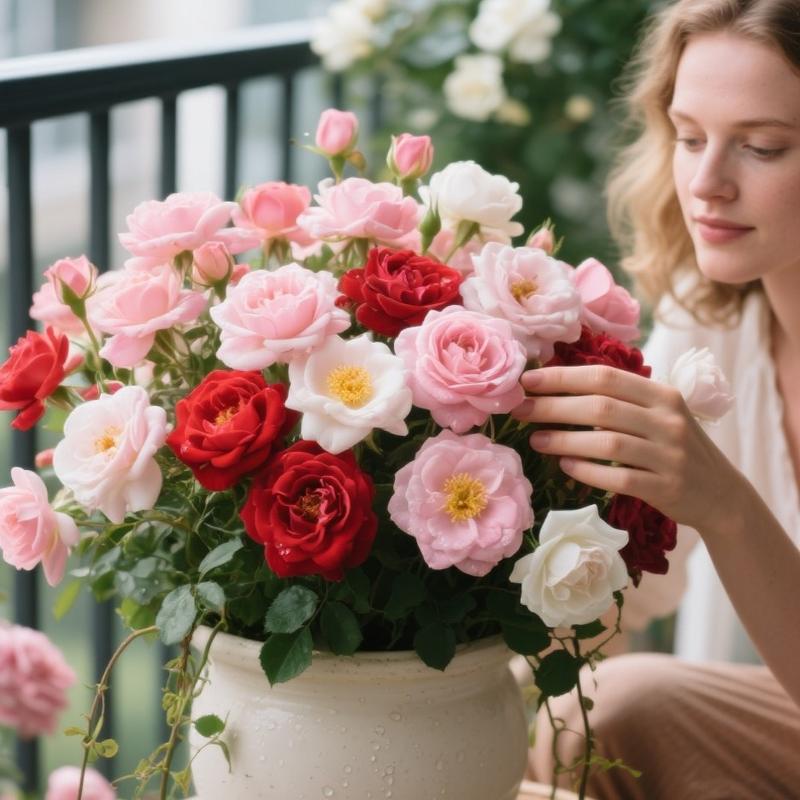 200PCS Climbing Rose Seeds Mixed - Non-GMO Perennial Vine Flower for Garden Decor, Arch Fence Trellis, Easy to Plant Outdoor Blooming Seeds for DIY Gardeners, Home Landscaping