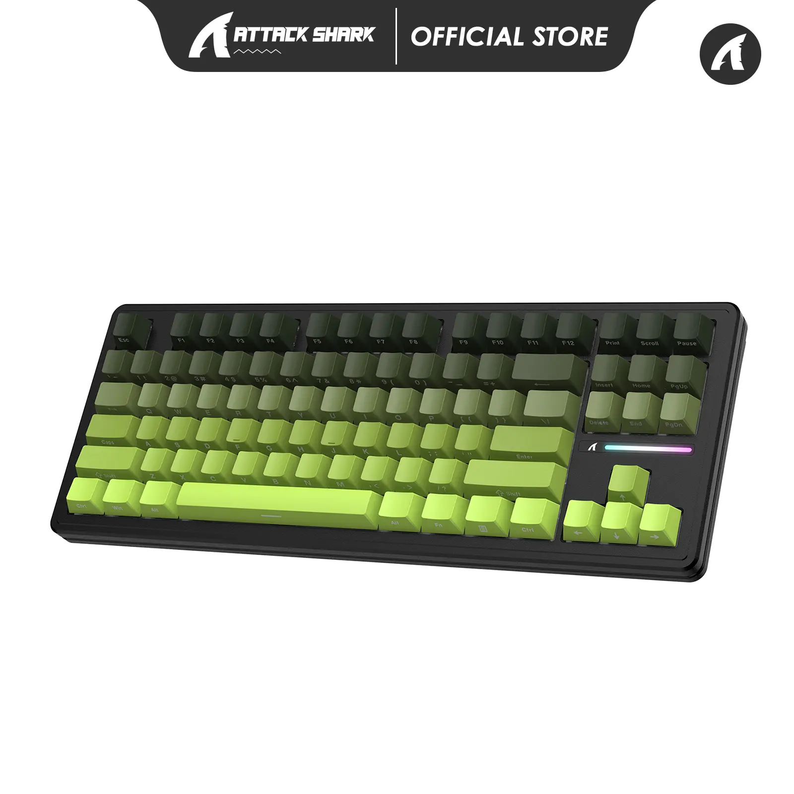 ATTACK SHARK M87 PRO Wireless Mechanical Gaming Keyboard, Hot Swappable Gasket RGB Custom Keyboard, Linear Switch&Side Printed PBT Keycaps, BT5.0/2.4Ghz/Type-C, 5000mAh Battery for Win Mac e-sport game, Gaming Accessories, Pc