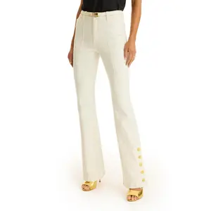 Veronica Button Jean - Ivory