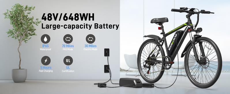 EDIKANI M01 Electric Commuter Bike for Adults 1000W Peak Power 40KMH Max Speed 7-Speed Shimano Gears 14.5Ah Battery IP65 Waterproof Dual Lockable Suspension