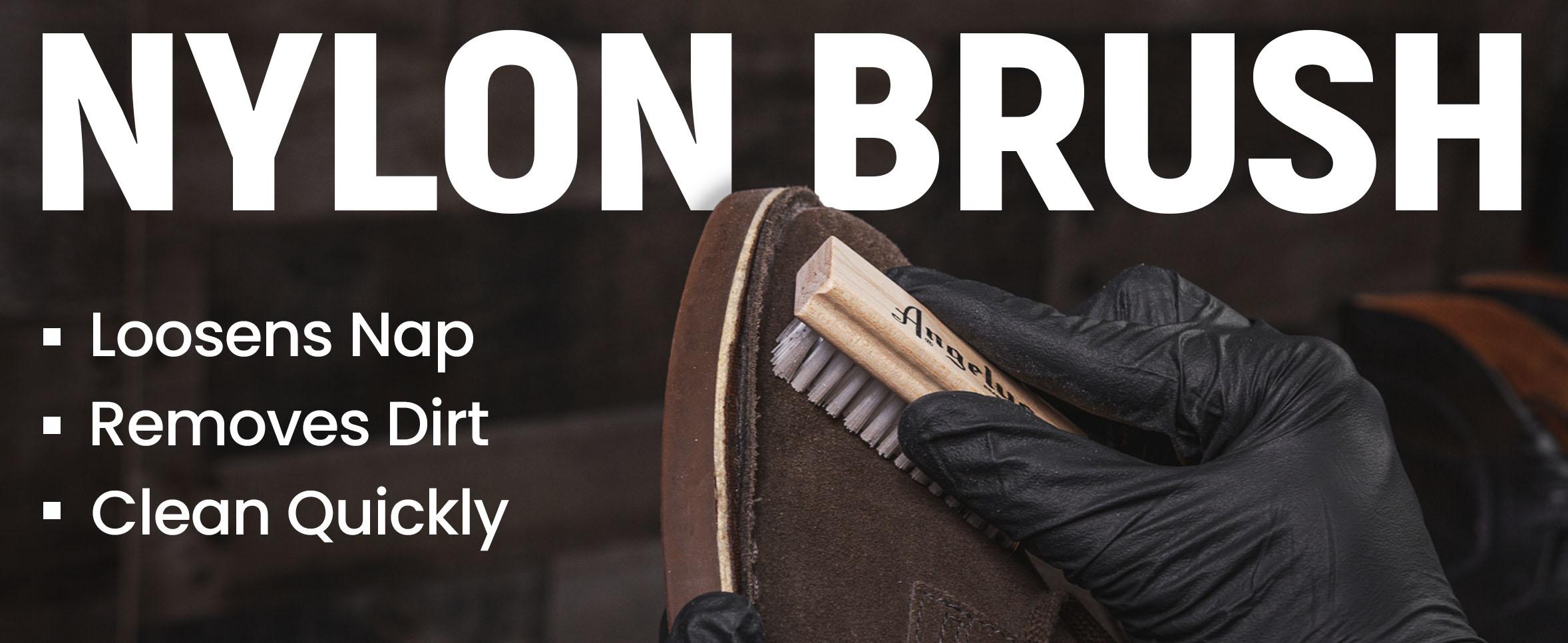 Angelus Suede & Nubuck Cleaner Kit - 1 Cleaning Eraser Block and 1 Nylon Bristle Brush - Eliminates Stains, Removes Spots, Restores Nap - UGG Cleaner for Leather Suede Shoe, Handbags, Jackets, Boots, Furniture, Cleaner For Uggs