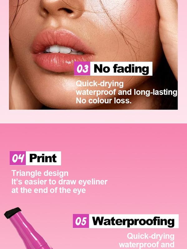 Flawless Finish Liquid Eyeliner, Dual-End Stamp And Ultra-Fine Tip Combo, All-Day Hold With Smudge Resistance, Smooth Application For Crisp Lines, Designed For Sensitive Eyes And Contact Lens Wearers, Makeup Cosmetic, Eyeliner