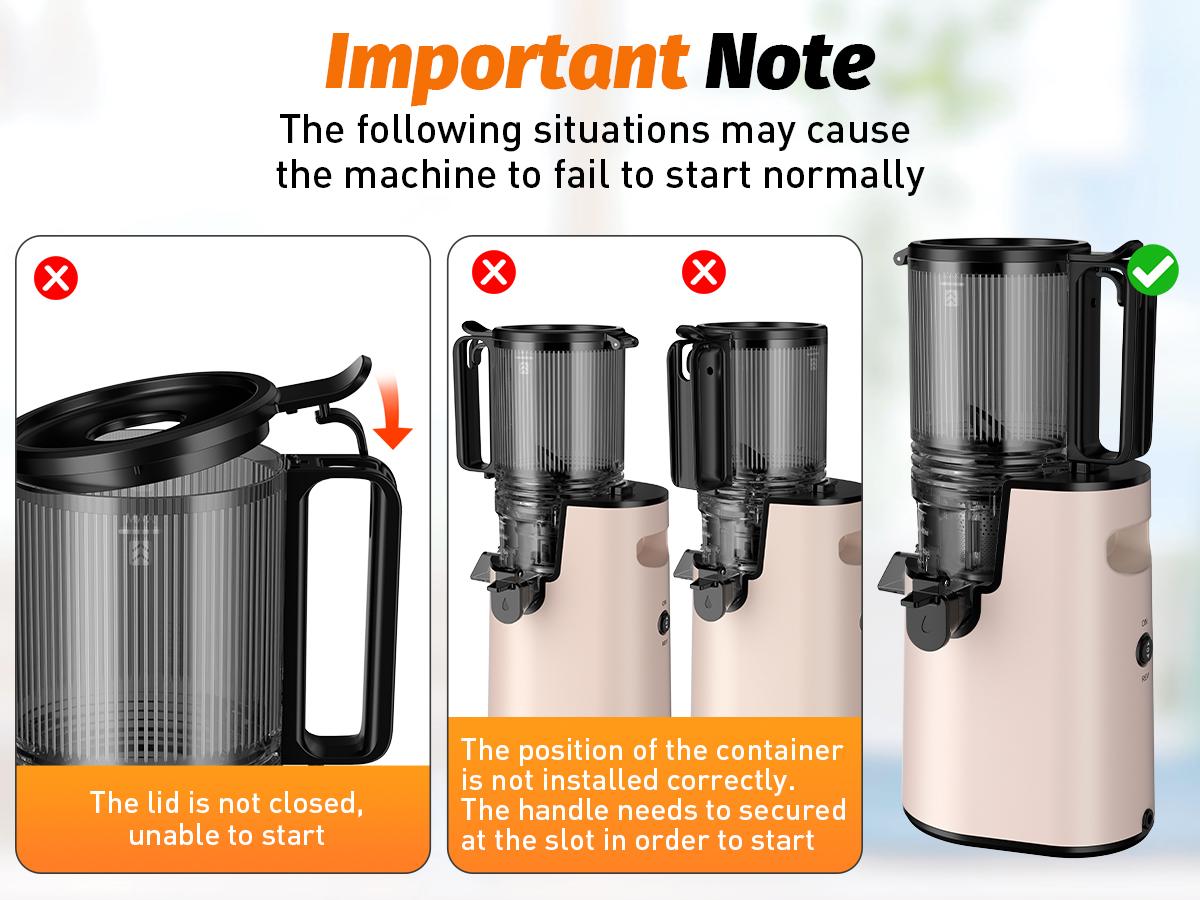 LQZ Cold Press Juicer-Slow Masticating Machines, 350W, 5.4" Feed Chute for Whole Fruits & Vegetables,High Juice Yield,Easy to Clean LQZ Cold Press Juicer-Slow Masticating Machines, 350W, 5.4" Feed Chute for Whole Fruits & Vegetables,High Juice Yield,Easy to Clean