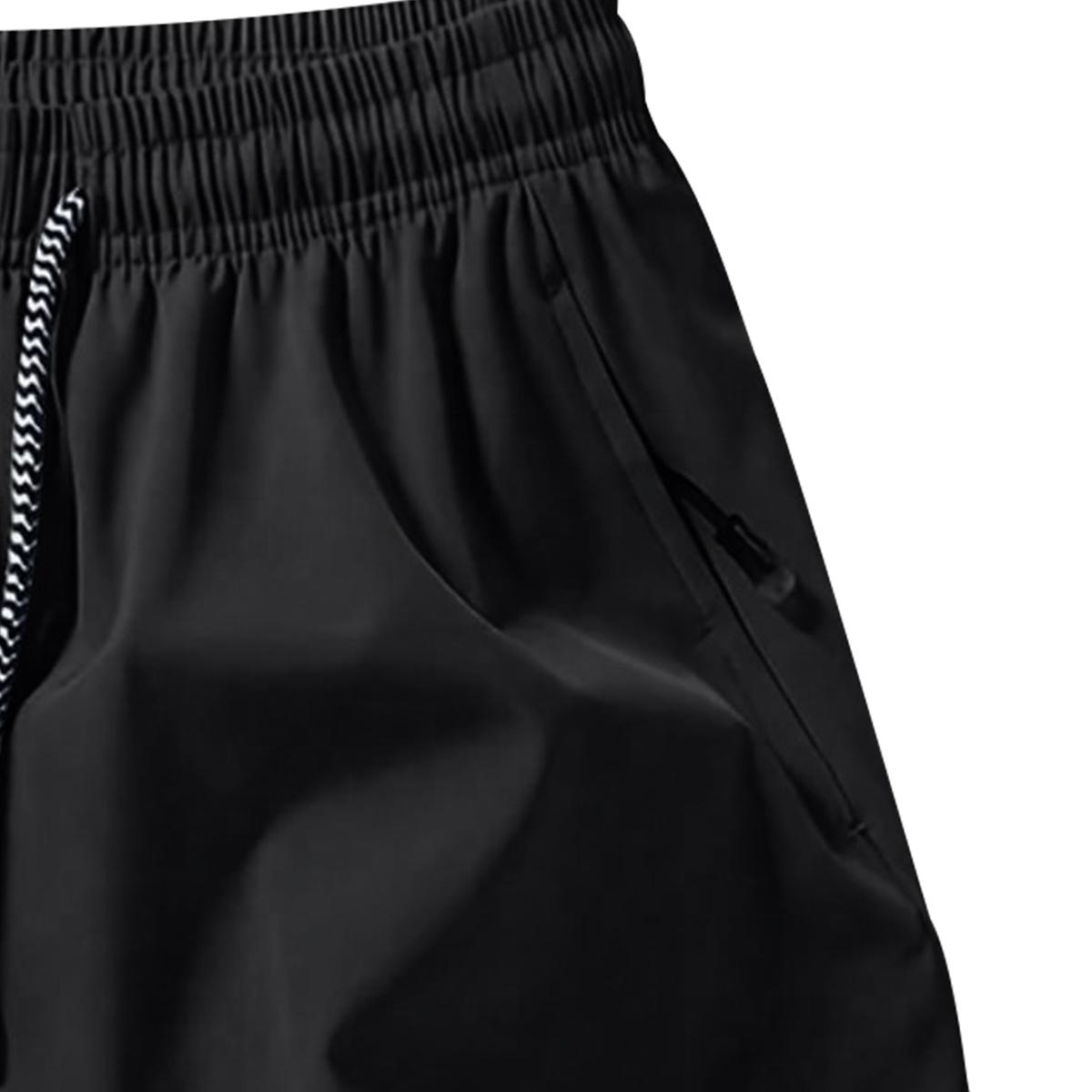Men's 5-Pack Solid Color Quick-Dry Shorts, Casual Slightly Stretchy Elastic Waist Drawstring Shorts, Suitable for Summer Gym Workouts, Running, and Outdoor Activities, Comfortable and Adjustable SpringStatements