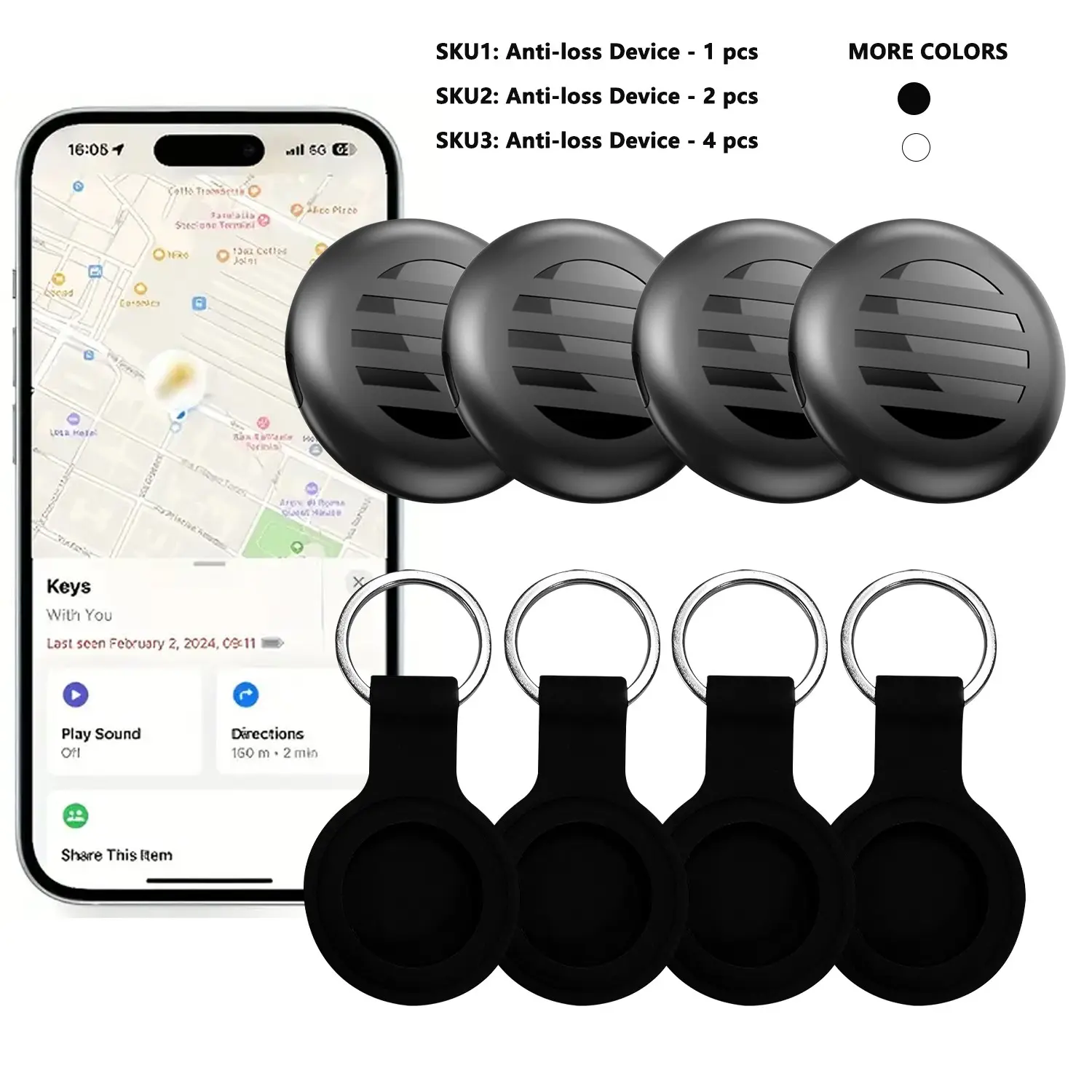 1/2/4Pack Smart GPS Tracker, 1 Count Mini Locator Compatible with Android Google Find Hub, Anti-loss Alert Device, GPS Smart Device, Anti-loss Locator for Car Keys, Key Finder, Pet, Elderly, Smart Tracking, Wireless Positioning Tracker