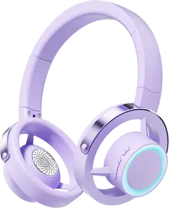 Bluetooth Headband with Built-in Microphone LED Light Bluetooth 6.0 USB Charging Breathable Earbud Audio Wireless Headset summerwins,summerwins