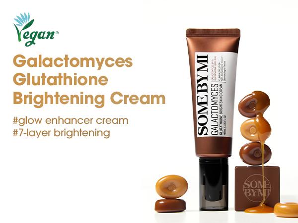 [SOME BY MI] Galactomyces Glutathione Glow Cream 1.35oz, 40ml - Hydrating Korean Face Moisturizer - Rice and Glutathione Face Cream - Korean Skin Care