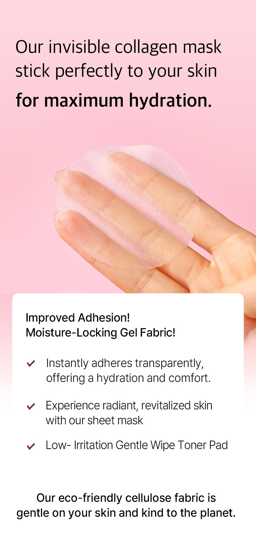 [mixsoon Official Shop] Collagen Toner Pad 5.74 fl.oz / 170ml / 110 Sheets - Vitality & Nutrition Toner Pads, Korean Skincare for Glass Skin