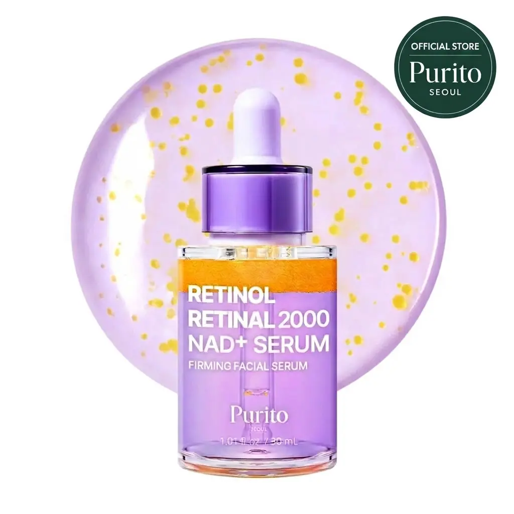 [Purito Official] Retinol 0.1% + Retinal 0.1% Anti-Aging Facial Serum | for Wrinkles, Fine Lines & Firmer Skin | Dual Retinoids with NAD+, Improve Elasticity & Skin Texture | Korean Skincare