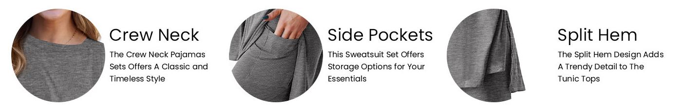 PrettyGarden Women's 2-Piece Outfits Short Sleeve Pullover Tops Split Hem Wide Leg Pants Lounge Sets, Comfy Pjs, Soft Suits-Womenswear Loungewear Nightwear