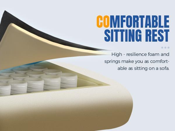 【New Year Sale】GTPLAYER Gaming Reclining Swivel Chair, Breathable Fabric Memory Foam Pillow, Smooth Rolling Swivel w/ Premium Spring Cushion