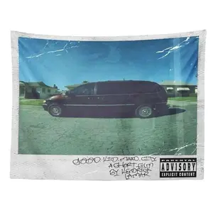 Tapestry  Good Kid City Art Music Album 3x5Ft Flag Poster Tapestry for College Dorm Decoration Banner Indoor Sign with 4 Brass Gromments