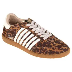 SHUSHOP Steffie Striped Lace-Up Fashion Sneaker