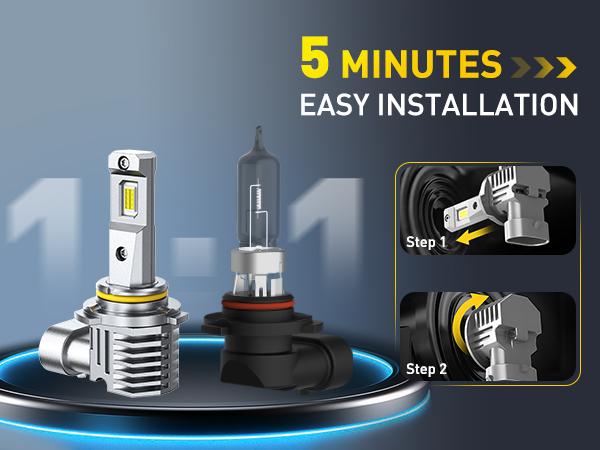 1998-2018 Toyota Camry AUXITO LED Headlight Bulbs, 9005 High Beam & 9006 Low Beam (1998-2006), 9005 High Beam & H11 Low Beam (2007-2018), 30000LM 6500K Cool White, Anti-glare,CANBUS Ready,No error,No Flickering, Plug and Play 1998-2018 Toyota Camry AUXITO LED Headlight Bulbs, 9005 High Beam & 9006 Low Beam (1998-2006), 9005 High Beam & H11 Low Beam (2007-2018), 30000LM 6500K Cool White, Anti-glare,CANBUS Ready,No error,No Flickering, Plug and Play