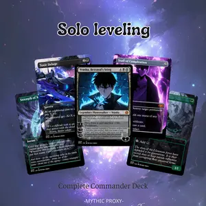 MTG Proxy 100+ Card Commander Deck – Solo Leveling Ascension | Dark Anime Fantasy | Shadow Monarch Themed | Includes Tokens