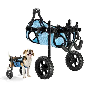 VEVOR Dog Wheelchair for Back Legs, Adjustable 2 Wheels Pet Wheelchair, Lightweight  Dog Cart with Shock-Absorbing Wheels, Mobility Support Wheel Chair for Disabled Injured Dogs up to 22lbs, Small