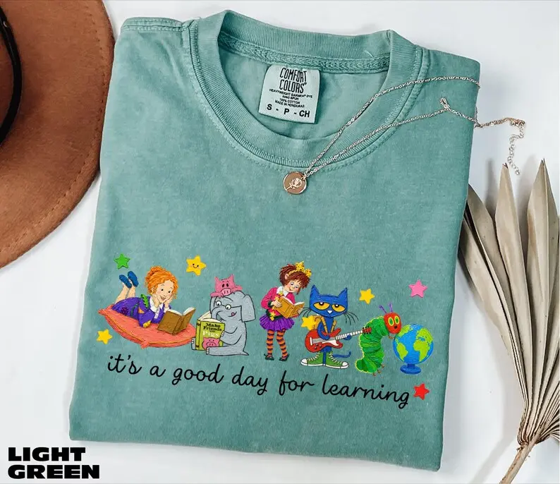 Comfort Colors It's a Good Day for Learning Shirt, Teacher Appreciation Graphic Tee, Back to School Elementary Teacher Gift