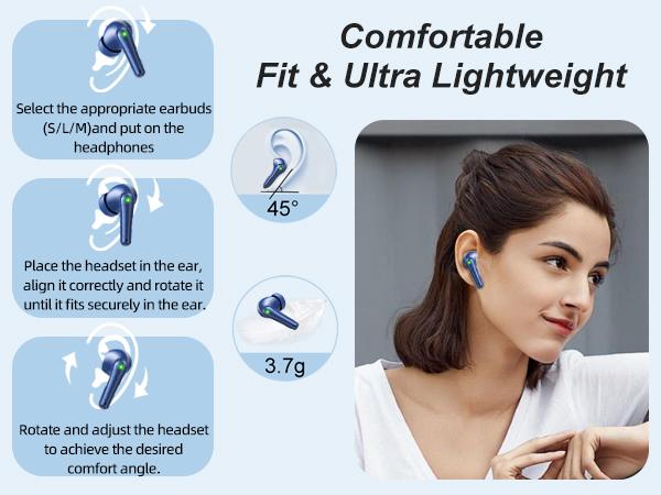 ONE LIFE In-Ear Wireless Bluetooth Earbuds with LED Display, HiFi Sound, Noise Cancelling, Lightweight Ergonomic Design, Long Battery, IPX5 Waterproof, Mic Earphones for Gaming, Sports, Travel & Tech Gadgets