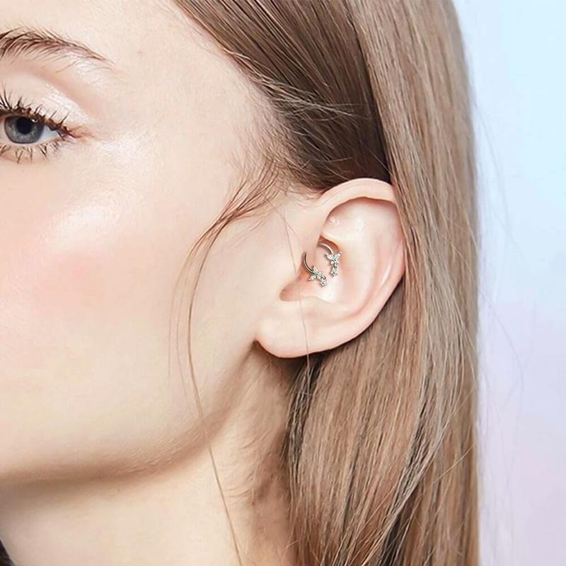 Oufer 16G Butterfly Dangle Star Horseshoe Septum Rings