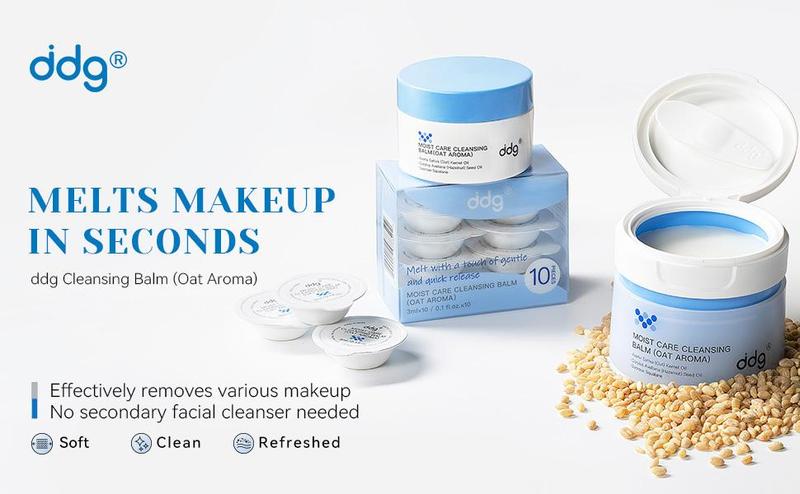 ddg Makeup Remover Cleansing Balm - Hypoallergenic & Gentle Facial Cleanser | All Natural Plant Oils | Nourish & Hydrate | Removes Heavy Makeup | Non-Comedogenic | For Sensitive & All Skin Types