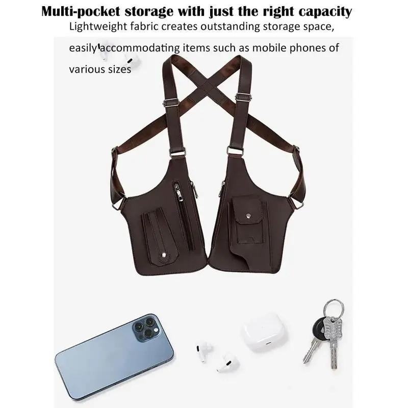 WUBYHIT Adjustable Underarm Shoulder Bag for Men and Women- Anti-theft Hidden Storage for Cell Phones and Other Hunting and Outdoor Gear, High-Quality Faux Leather (PU Leather)，Christmas first choice， best holiday gift outdoorfun