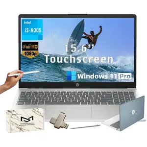 HP 15.6 Inch Touchscreen Business & Student Laptop, Intel i3-N305 Processor, 8GB/16GB/32GB RAM 1TB/2TB SSD, Windows 11 Pro with Anti-Glare Display, Full Ports & Premium Accessories, WiFi-6, Moonlight Blue