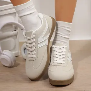 Fashion Women's Sneakers Low-Top Lace-Up Casual Walking Shoes Springfresh