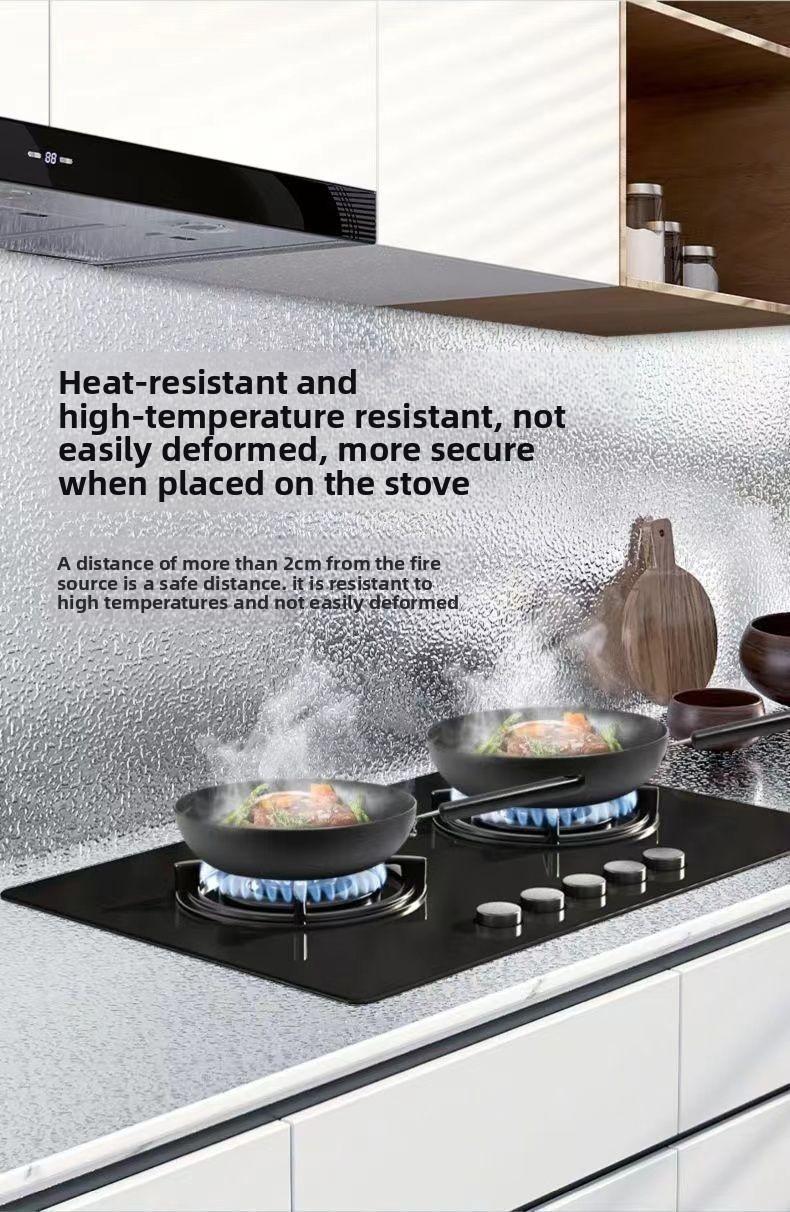 Thickened Aluminum Foil Sticker Kitchen Oil-proof Mold-proof Waterproof Moisture-proof Cabinet Mat Drawer Liner Self-adhesive Extra Thick for Kitchen Use