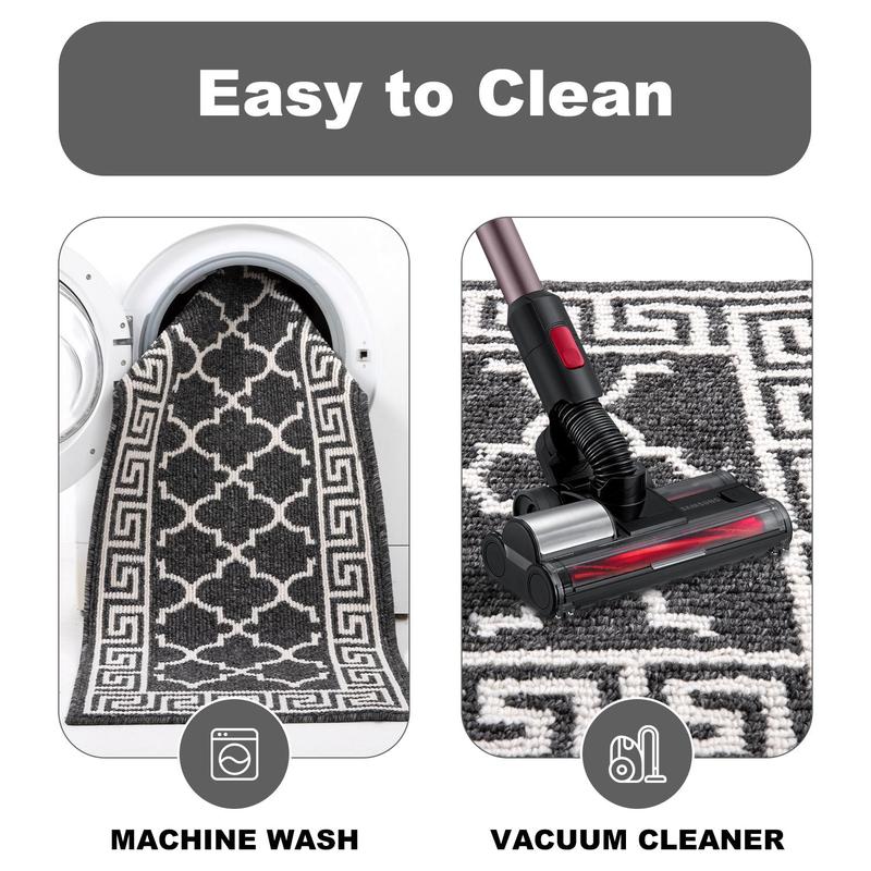 LOKHOM Geometric Kitchen Rug Set of 3 Non-Slip Mats 50x80cm 50x120cm 50x150cm Washable for Indoor Use in Kitchen Laundry Hallway Entryway LOKHOM Geometric Kitchen Rug Set of 3 Non-Slip Mats 50x80cm 50x120cm 50x150cm Washable for Indoor Use in Kitchen Laundry Hallway Entryway