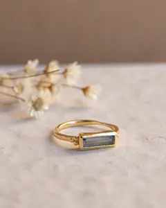 Mariana Ring * Iolite hydro * Gold Plated * BJR344