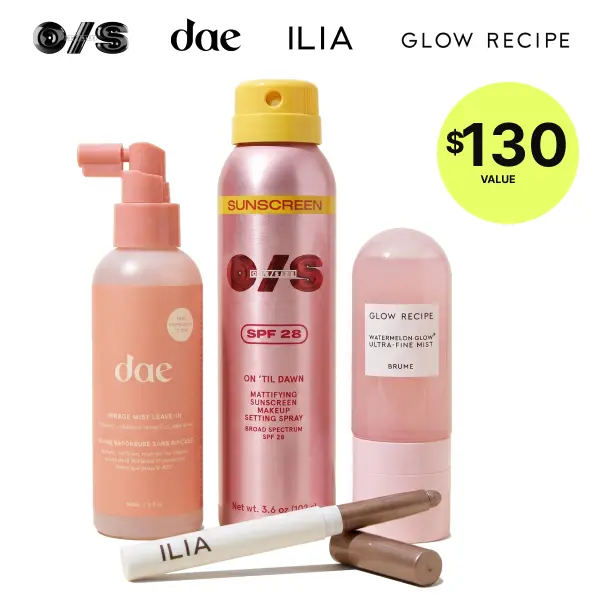FabFitFun Viral Beauty Faves ($130 Value) | One/Size, Dae, ILIA, Glow Recipe | Setting Spray, Face Mist, Eyeshadow Stick, Leave In Conditioner