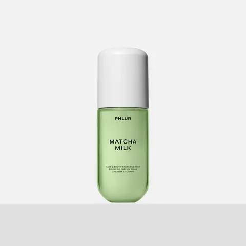 PHLUR Matcha Milk Body Mist - Travel Size Hair & Body Fragrance Mist with Matcha, Macadamia Milk, Bergamot Zest & Black Tea (3 fl oz)