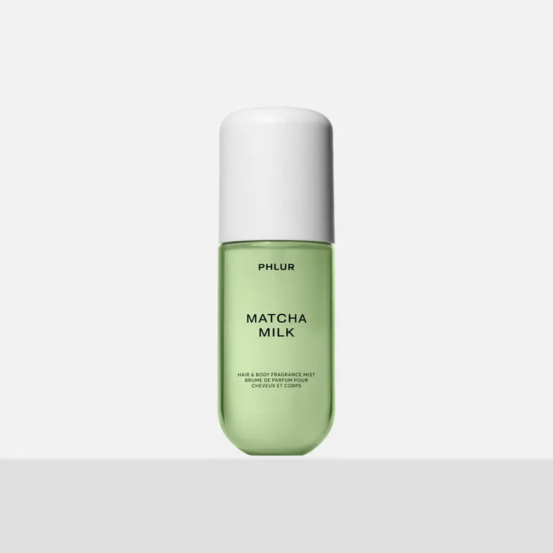PHLUR Matcha Milk Body Mist - Travel Size Hair & Body Fragrance Mist with Matcha, Macadamia Milk, Bergamot Zest & Black Tea (3 fl oz)