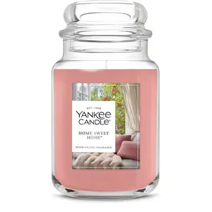 Yankee Candle Home Sweet Home Scented Classic 22oz Large Jar Single Wick Candle Over 150 Hours of Burn Time Ideal for Fall Outdoors and Decorations,  Perfume Aroma