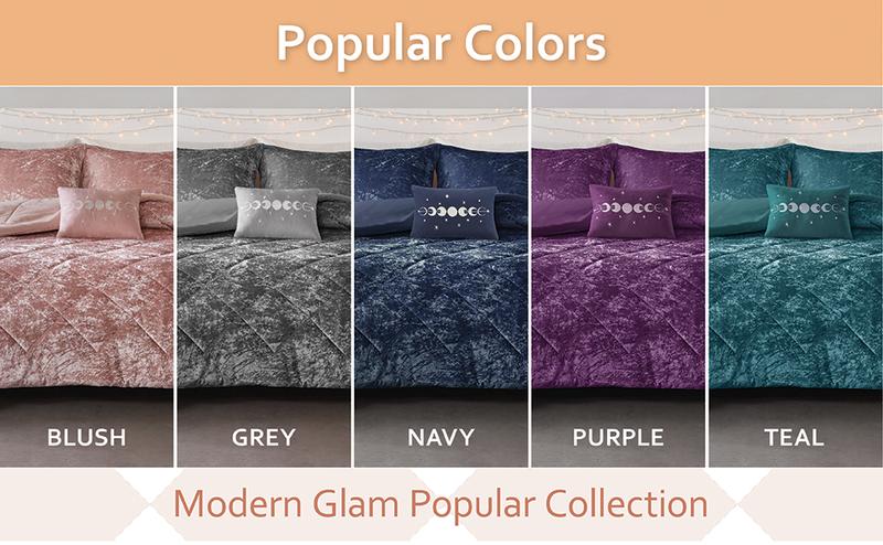 Elowen Duvet Cover Set, Velvet Duvet Set, Luxury Diamond Quilting Teal Duvet Cover, Fluffy Duvet Cover with Decorative Pillow and 2 Shams, 4 Pieces, Full/Queen, King/Cal King