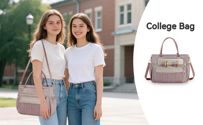 HSHRISH PT61 Insulated Tote with Lunch Bag  & Lunch Box for Women LeakProof Tote Bag with Adjustable Straps & Side Pockets Reusable Cooler for Work Picnic