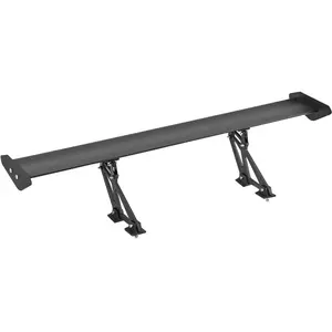 VEVOR GT Wing Car Spoiler 43.3 inch Universal Adjustable Lightweight Aluminum Racing Spoiler for BGW JDM Drift Black Performance Enthusiasts Perfect Fit Durable Sleek Design