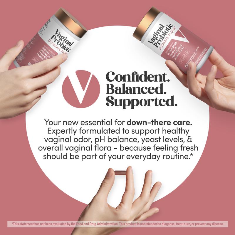 Renew Life Vaginal Probiotic for Women - Ultimate Flora - 6 Billion CFU - 60 Capsules - Vaginal Health and pH Balance - Dairy Free